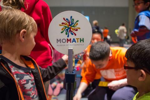 Participants attending the MoMath event