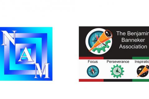 Logos for the National Association of Mathematicians and the Benjamin Banneker Association