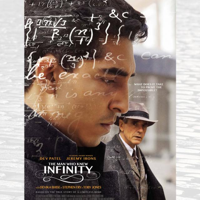 Movie poster for "The Man Who Knew Infinity"