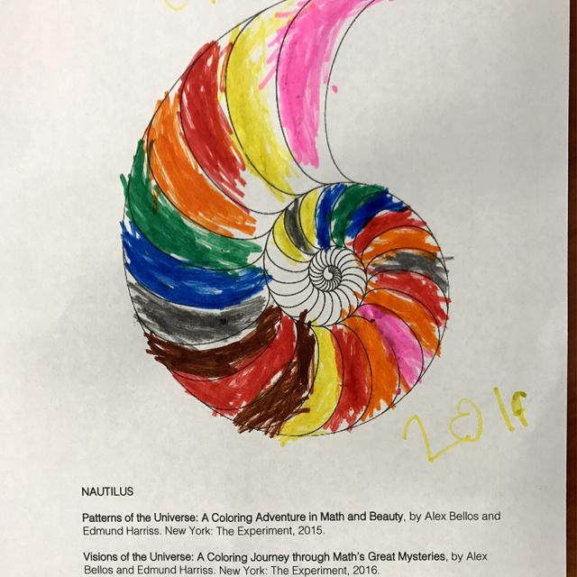Mathematical coloring page - National Math Festival 2019